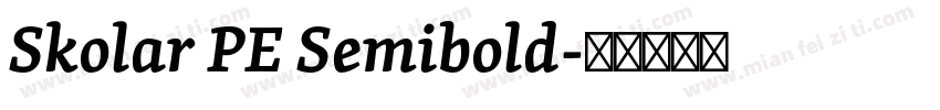 Skolar PE Semibold字体转换